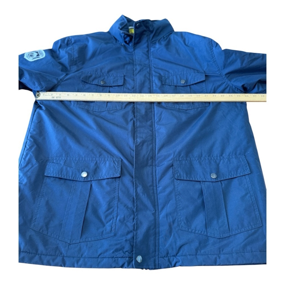 Atlas For Men Dark Blue Men's Coat Outdoor Winter Zip Jacket Hood In Collar XL - Picture 11 of 14